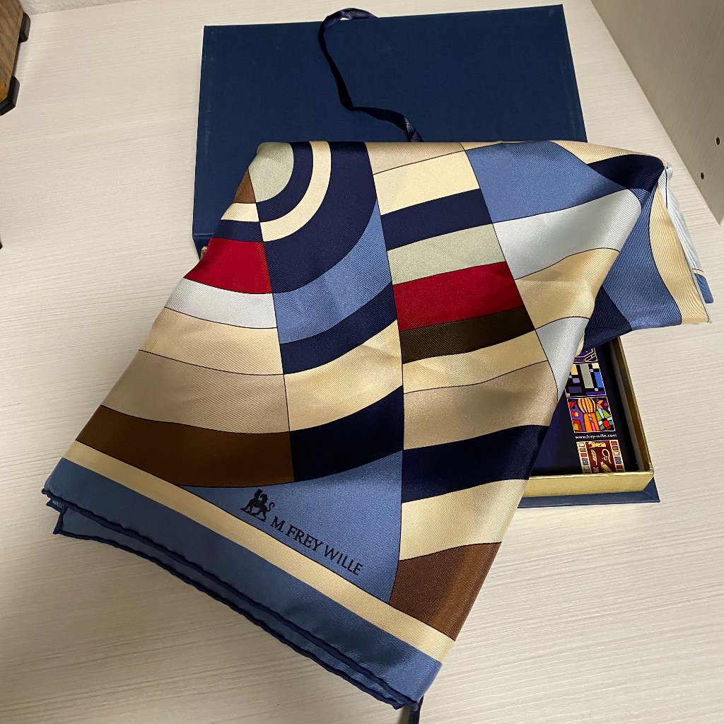 Frey Wille Large Silk Scarf/Shawl - Great Gift / Comes In Og Box